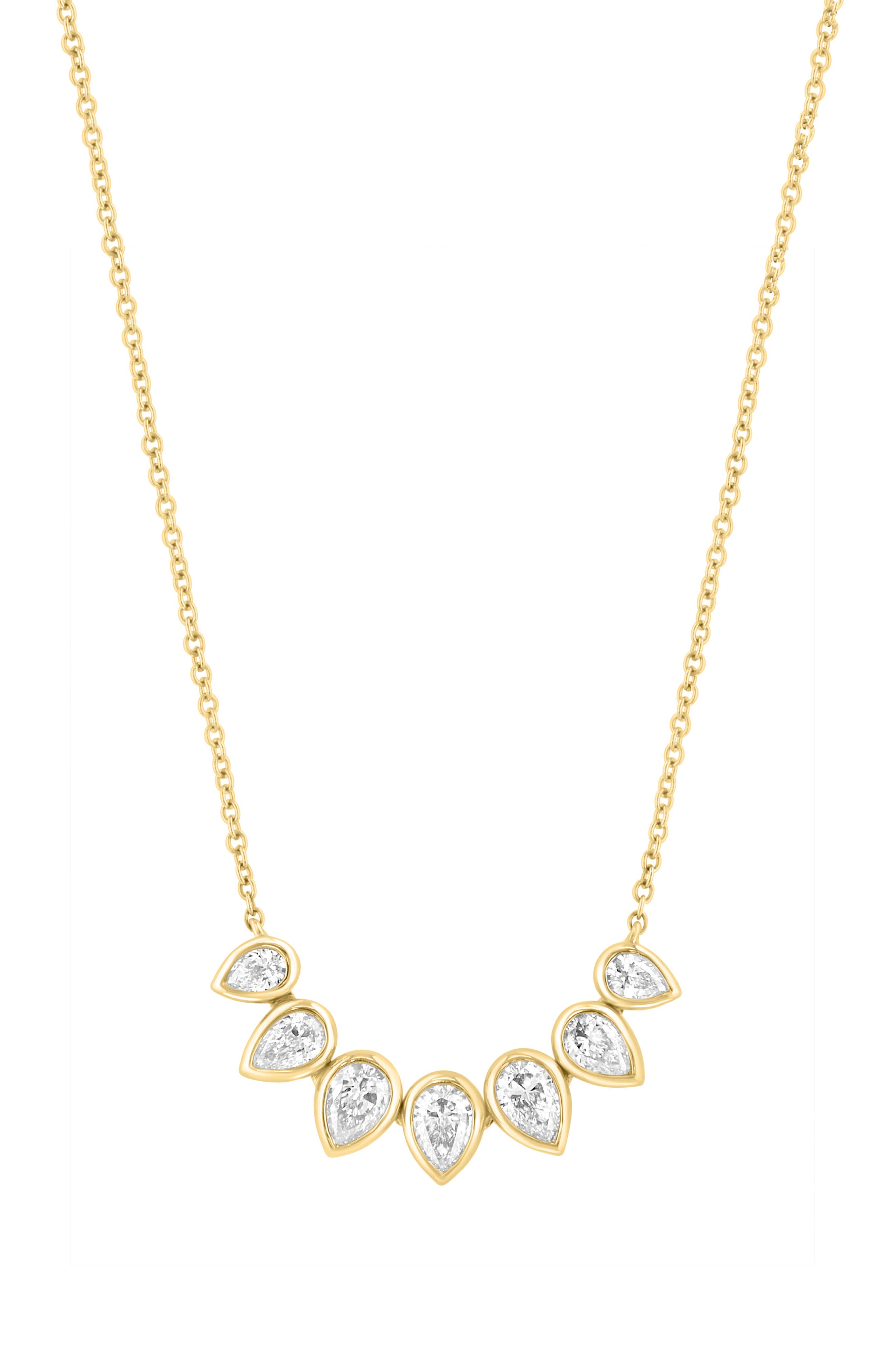 EFFY Lab Grown Diamond Curved Pendant Necklace