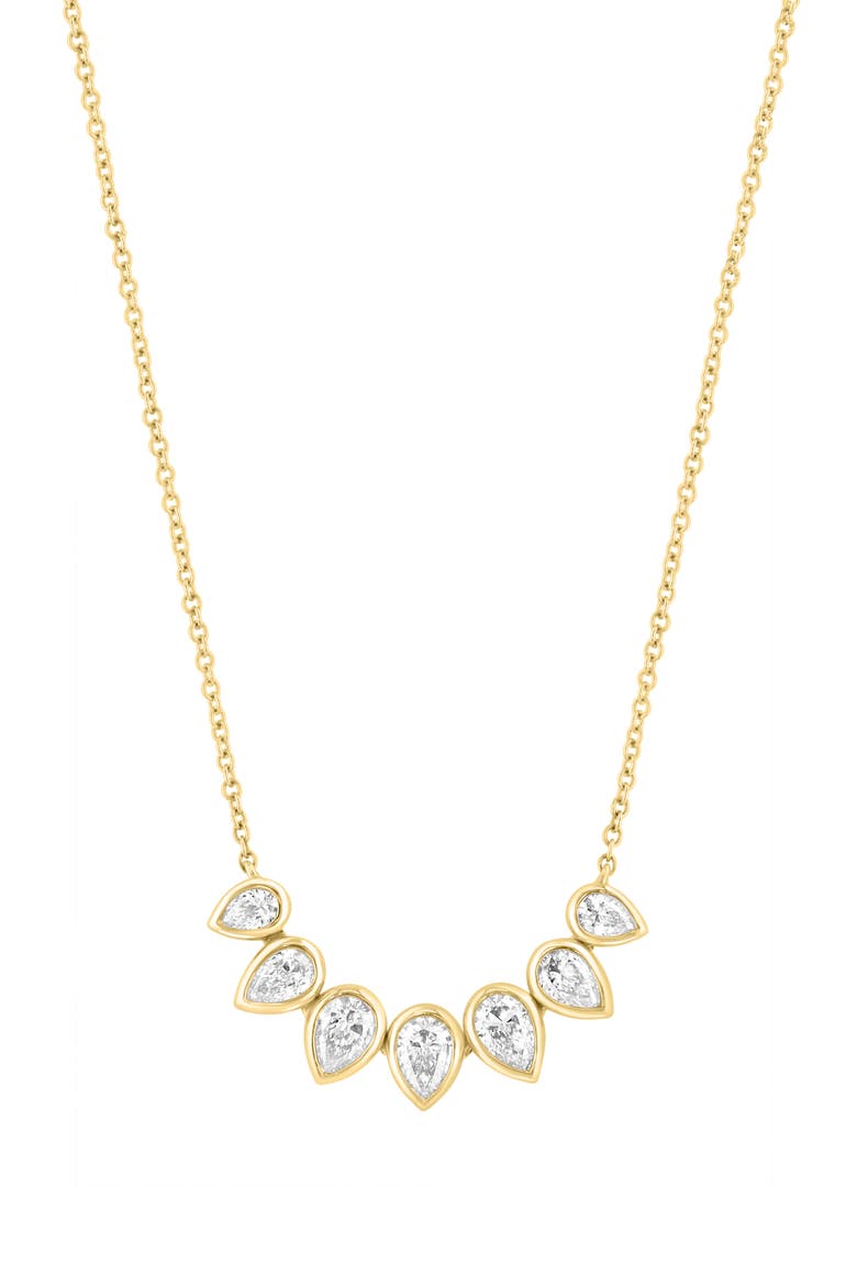 Lab Grown Diamond Curved Pendant Necklace, Main, color, GOLD