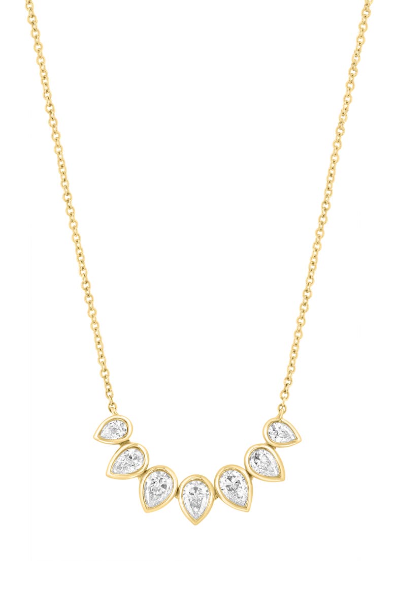 EFFY Lab Grown Diamond Curved Pendant Necklace, Main, color, Gold