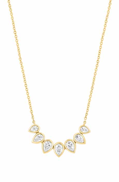EFFY Lab Grown Diamond Curved Pendant Necklace
