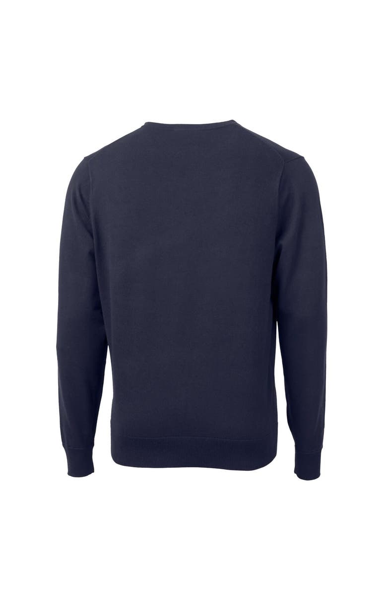 Cutter & Buck Men's Cutter & Buck Navy West Michigan Whitecaps Lakemont Tri-Blend V-Neck Pullover Sweater, Alternate, color,