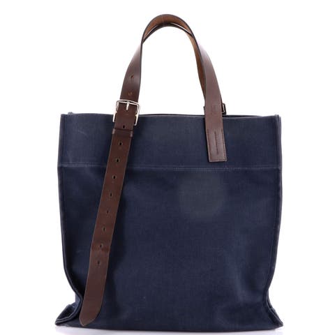 Etriviere Shopping Tote Toile and Leather