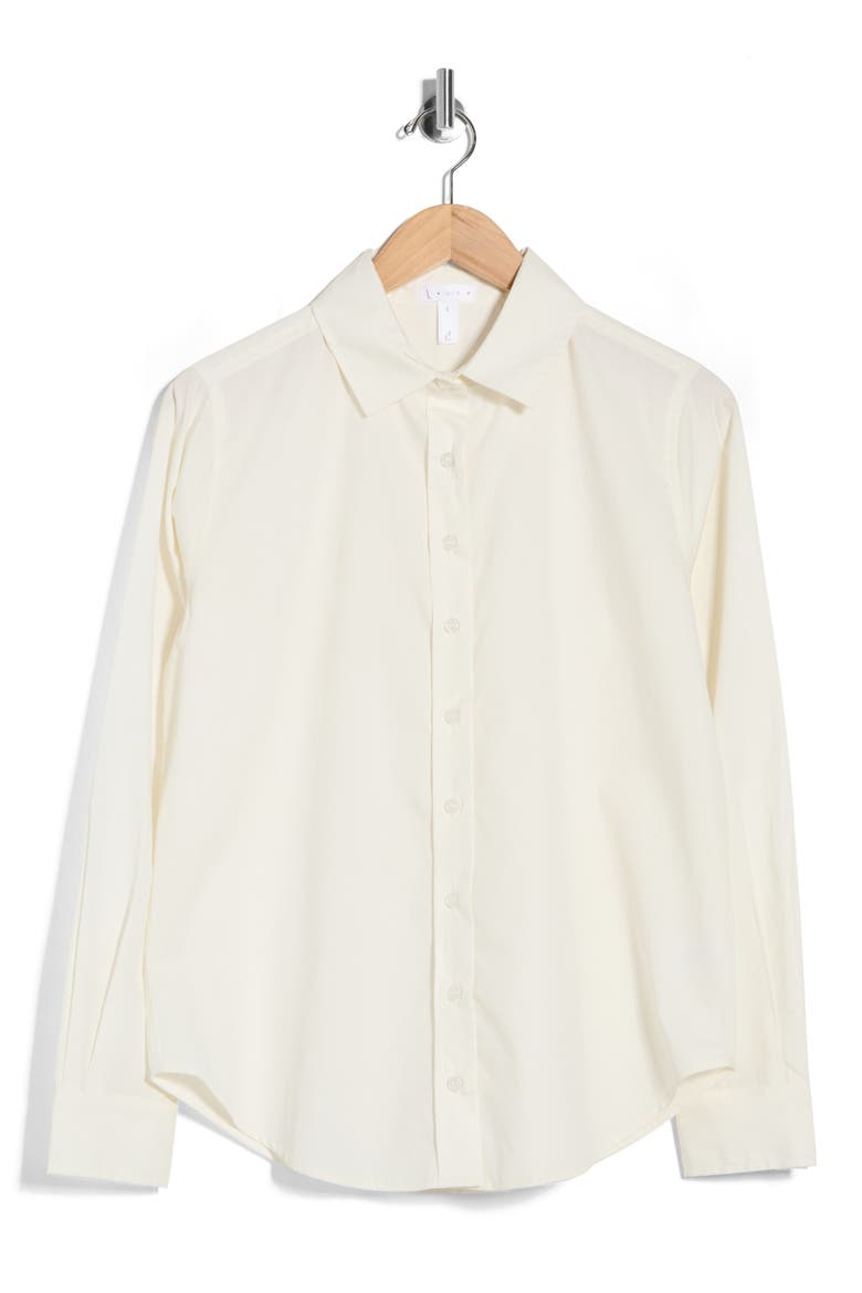 Cotton Button-Down Shirt, Alternate, color, IVORY