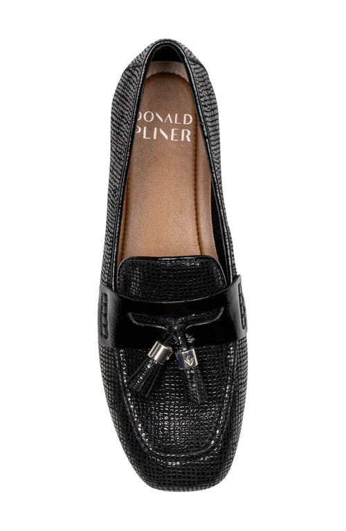 Donald Pliner Moc Toe Bit Loafer In Black