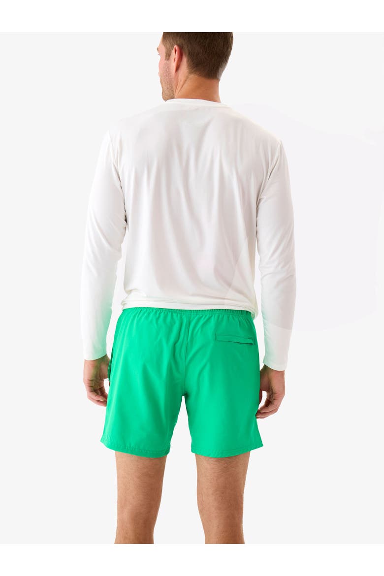 Men's UPF50+ Color Changing Performance Hybrid Swim Trunks, Alternate, color, Bright Green Gators
