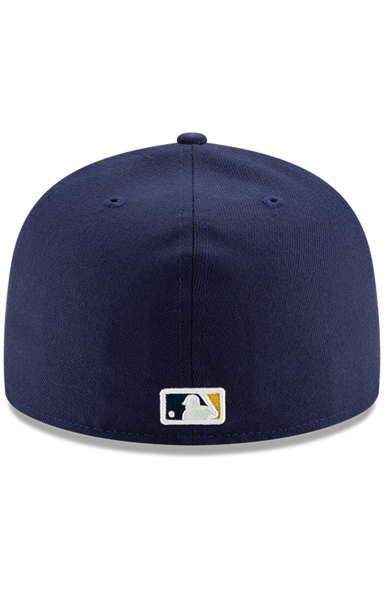 New Era Men's New Era Gold Milwaukee Brewers 2024 Jackie Robinson Day 59FIFTY Fitted Hat, Alternate, color, 