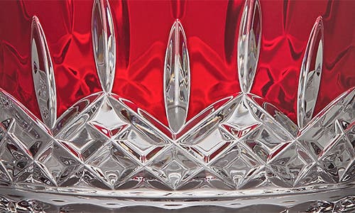 Waterford Lismore Red Crystal Bowl In Red