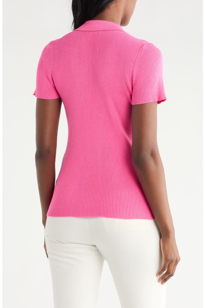 Quarter Zip Polo, Alternate, color, CARMINE ROSE