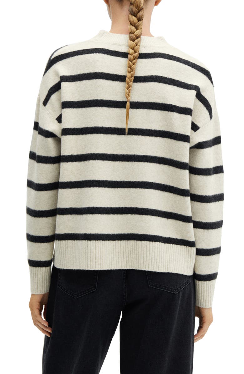 MANGO Stripe Crewneck Sweater, Alternate, color, 