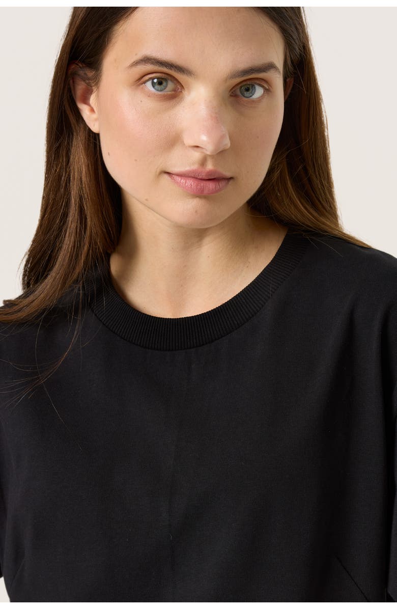 Soaked in Luxury Coreen Long Sleeve A-line Fit T-Shirt, Alternate, color, Black