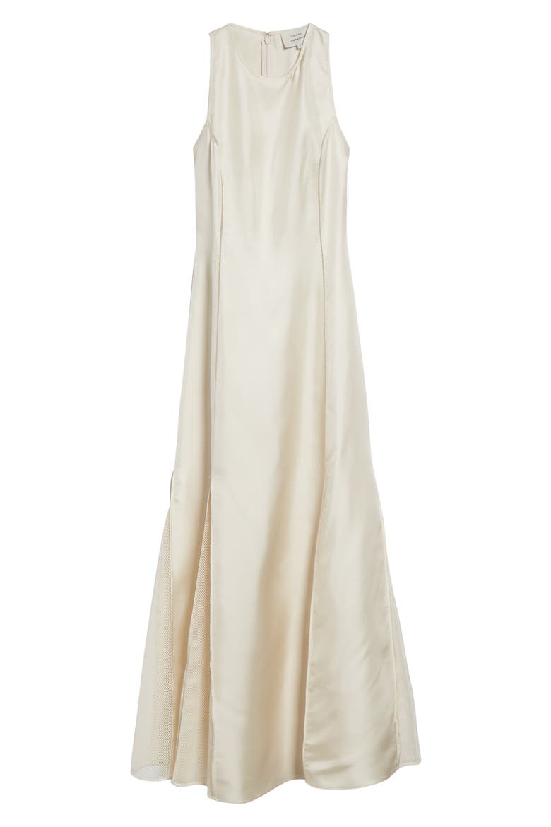 Iraka Silk Twill Midi Dress, Alternate, color, IVORY