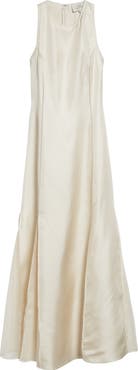 LOULOU DE SAISON Iraka Silk Twill Midi Dress