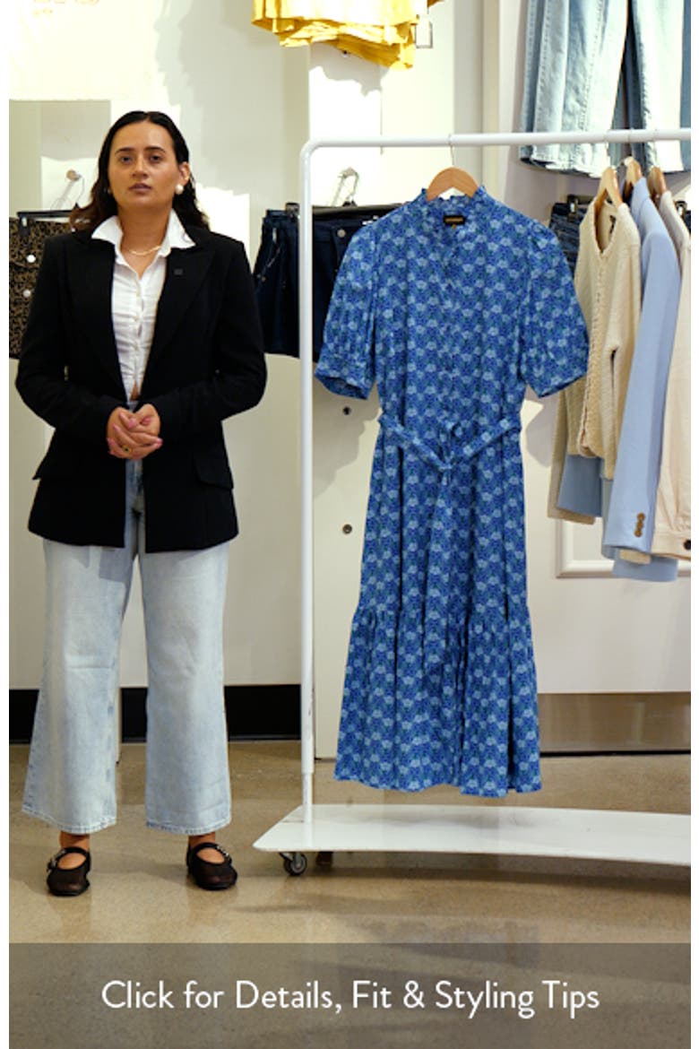 Giles Driftwood Floral Cotton Shirtdress video