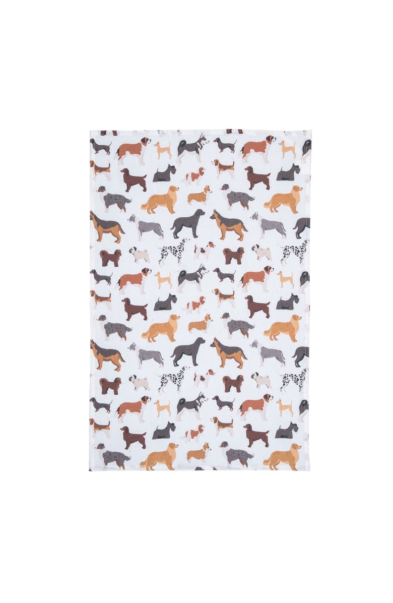 C&F Home Dog Breeds Kitchen and Bathroom Graphic Print Hand Towel, Alternate, color, Brown
