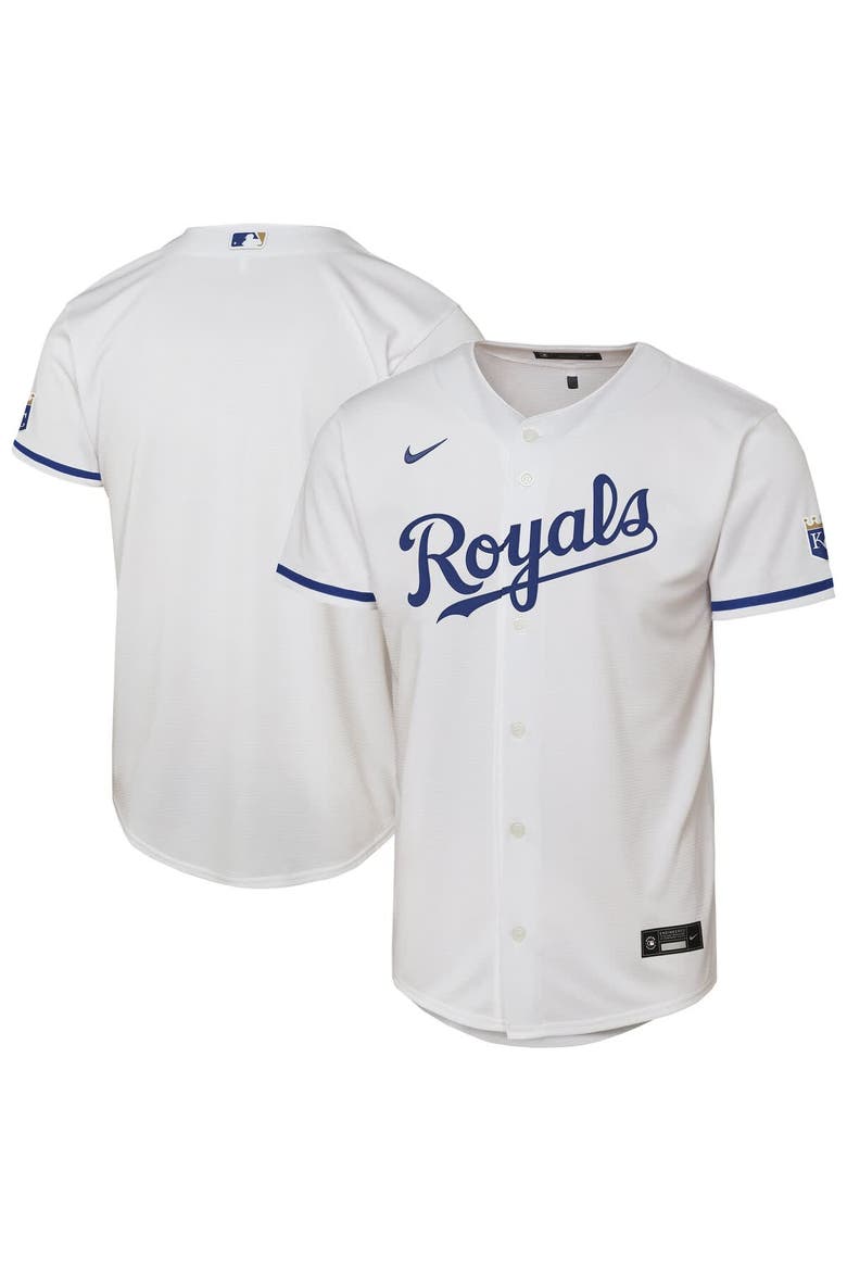 Youth Nike  White Kansas City Royals Home Stadium Jersey, Main, color, White