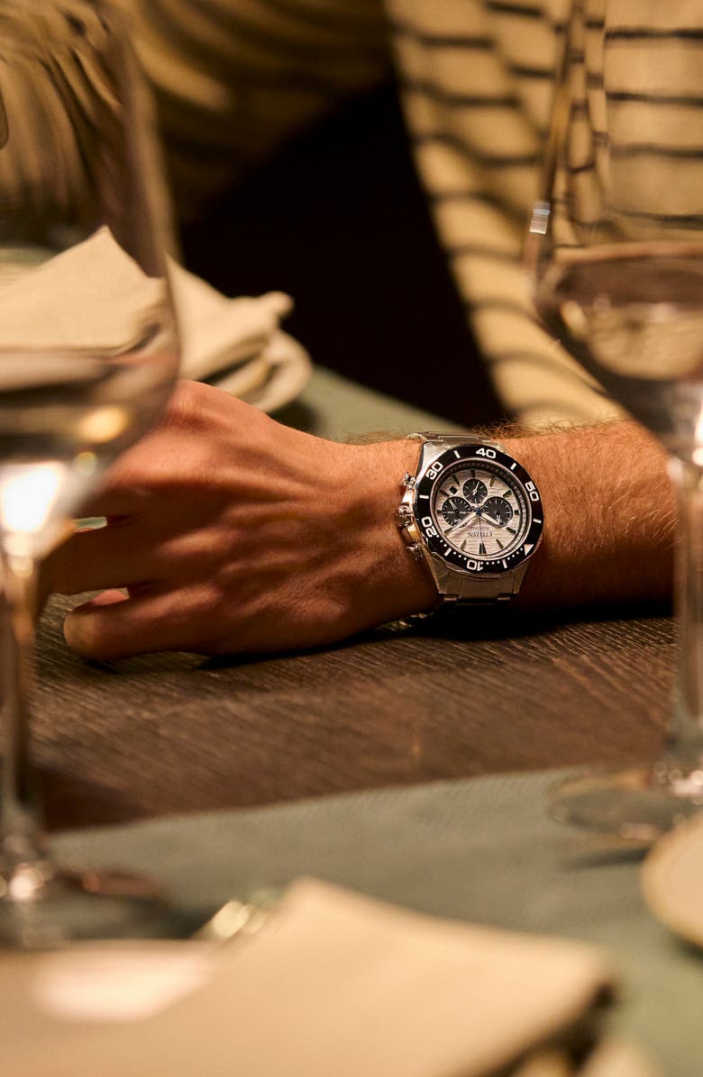 Citizen Endeavor Eco-Drive Chronograph Bracelet Watch, 43mm, Alternate, color,