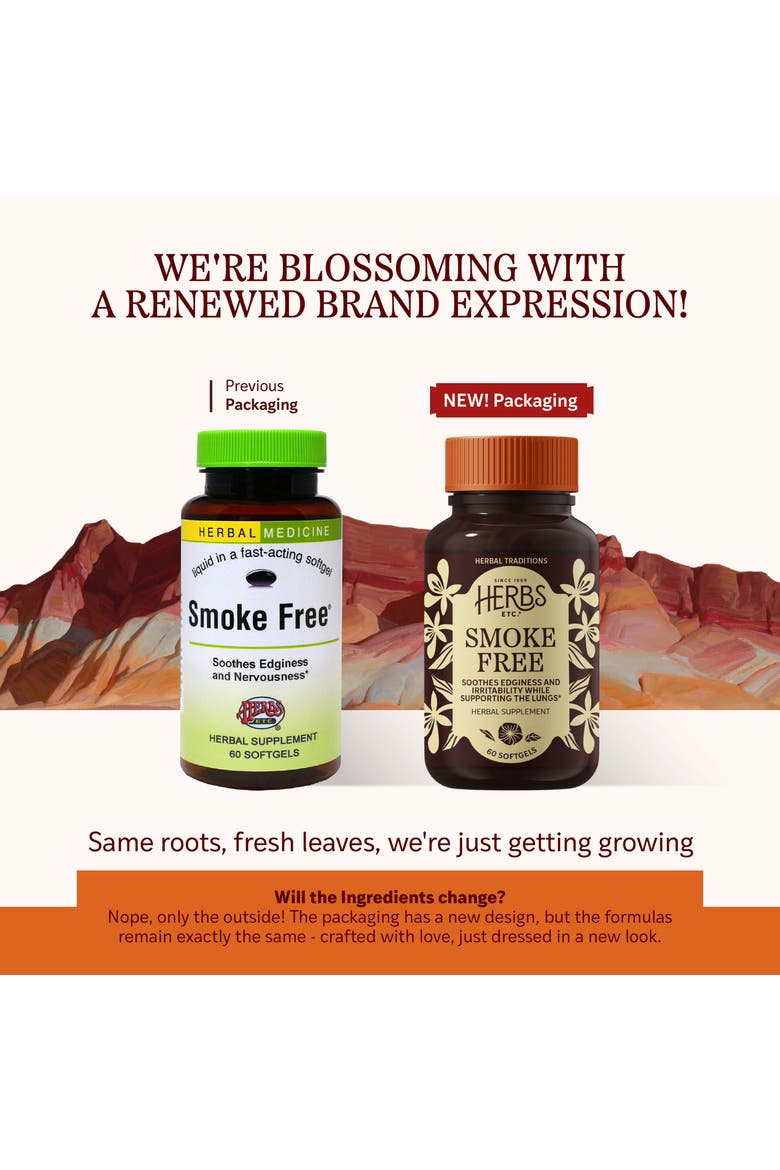 Smoke Free - Support While Quitting - Healthy Respiratory System Support - Aids Against Edginess & Unpleasant Attitudes - 60 Softgels, Alternate, color, No Color