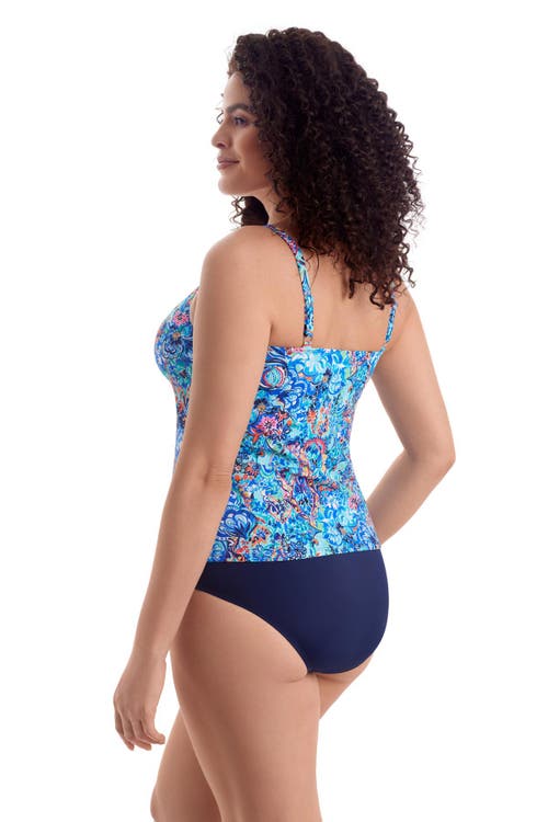 Shapesolver Classic Mastectomy Tankini Swimsuit Top In Multi