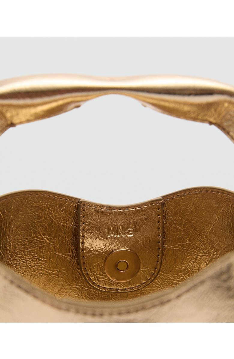 MANGO Metallic Faux Leather Handbag, Alternate, color,