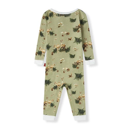 Milkbarn Organic Cotton Zipper Pajama In Multi