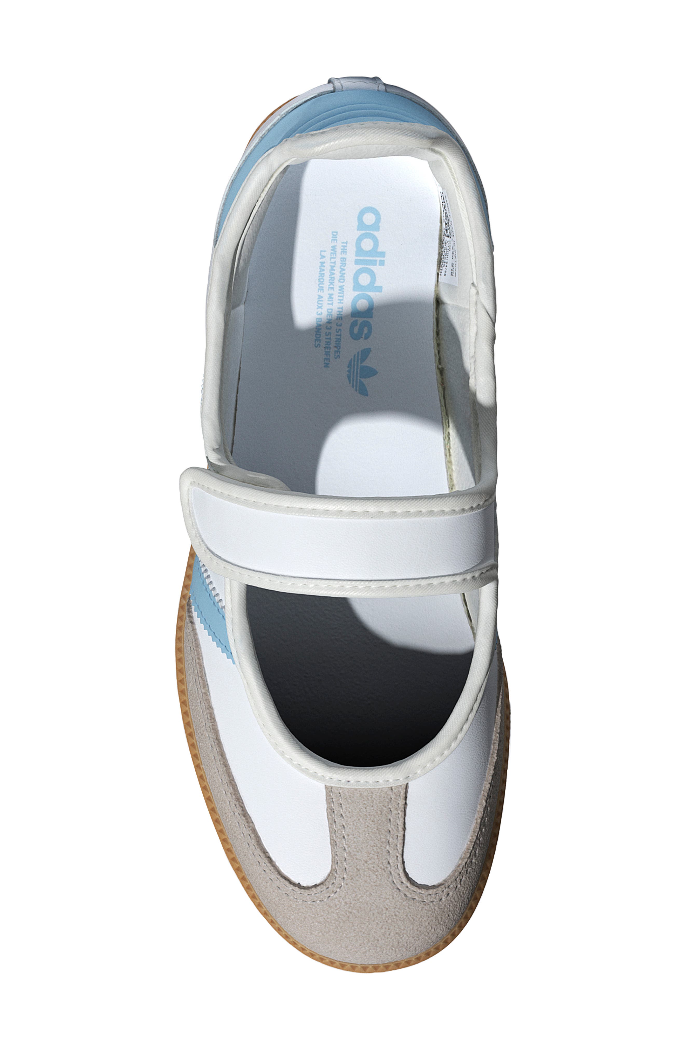 Kids' Samba Jane Sneaker, Alternate, color, WHITE/ CLEAR SKY/ GUM
