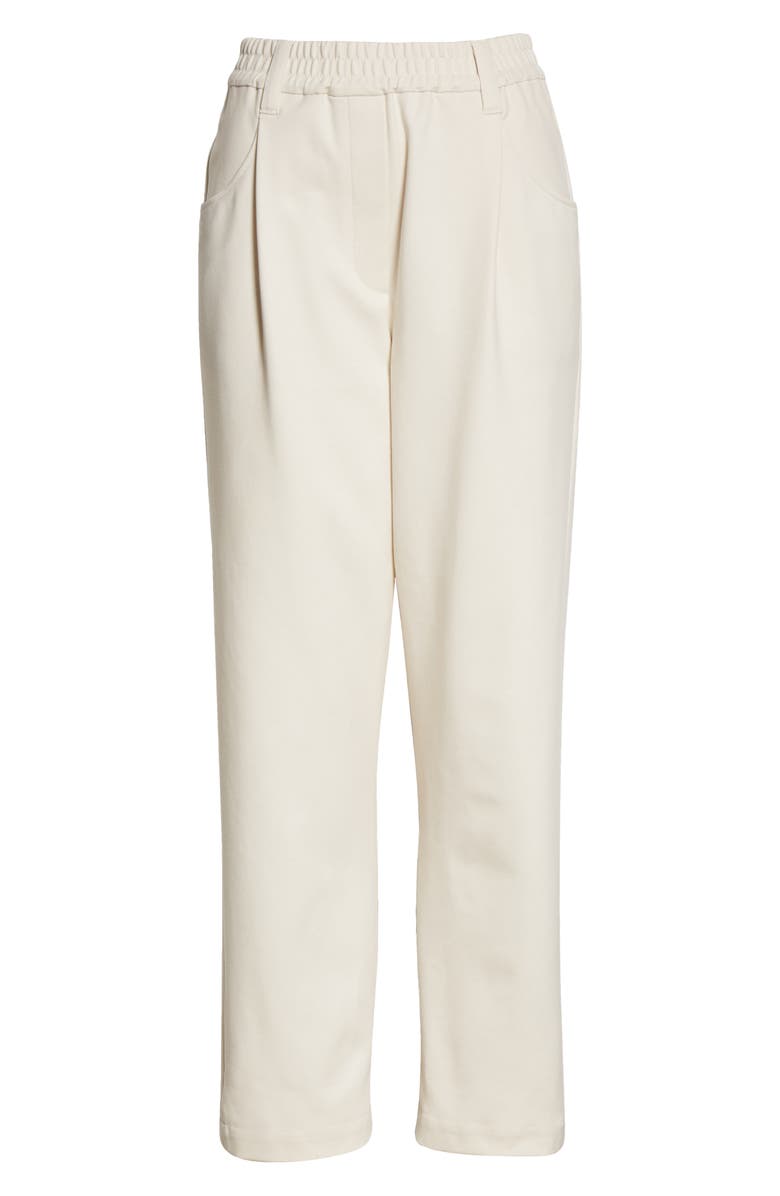 Brunello Cucinelli Couture Cotton Blend Interlock Pants, Alternate, color, 