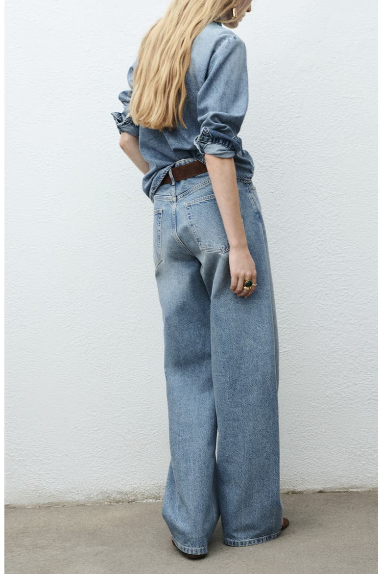 Lana Denim Shirt, Alternate, color, OPEN BLUE