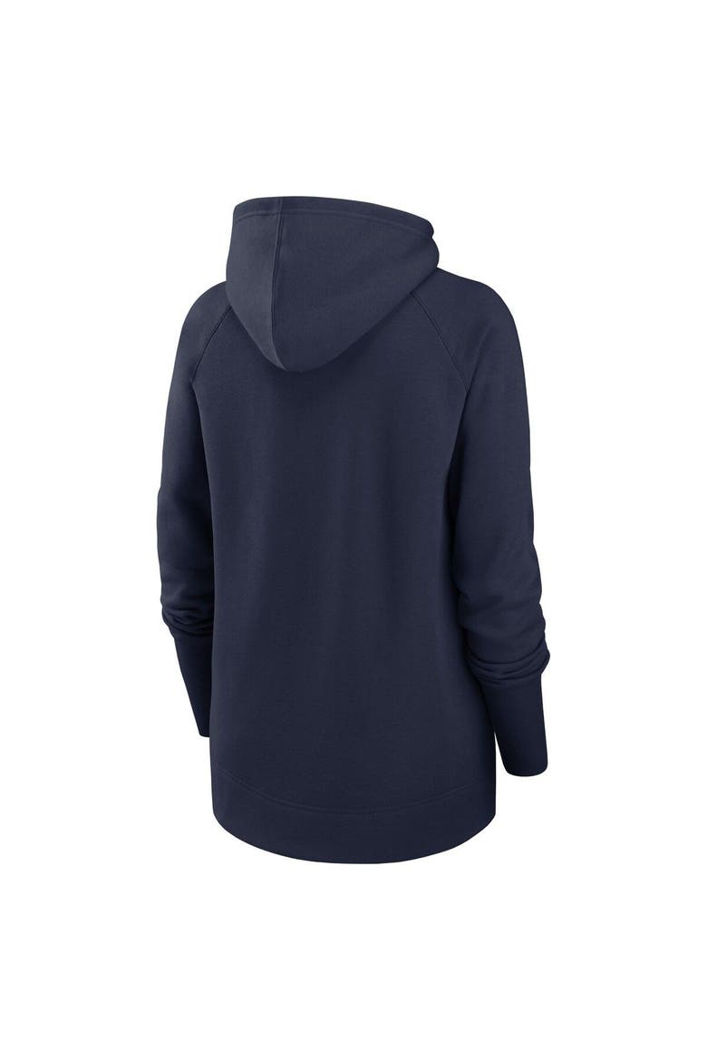 Women's Nike  Navy Tennessee Titans Asymmetrical Raglan Full-Zip Hoodie, Alternate, color, Navy