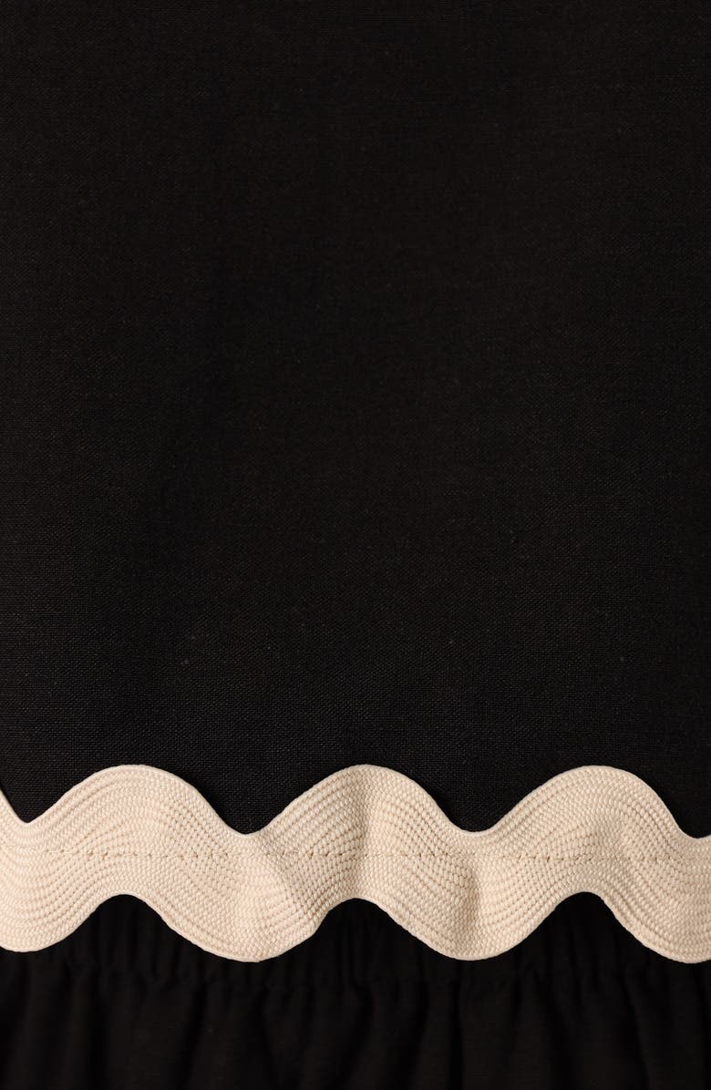 Petal & Pup Katy Scalloped Trim Cotton & Linen Crop Tank & Shorts Set, Alternate, color, 