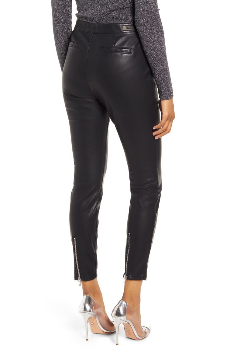 Faux Leather Leggings, Alternate, color, CARBON