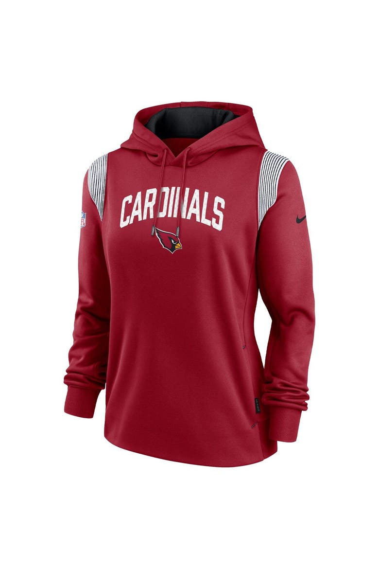 Women's Nike Cardinal Arizona Cardinals Sideline Stack Performance Pullover Hoodie, Alternate, color, Cardinal