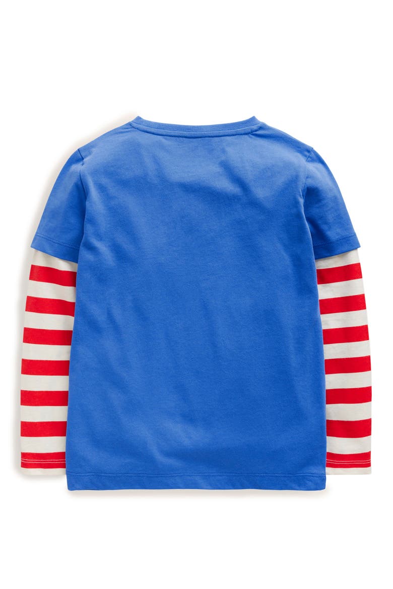 Kids' Appliqué Mock Long Sleeve T-Shirt, Alternate, color, GREEK BLUE