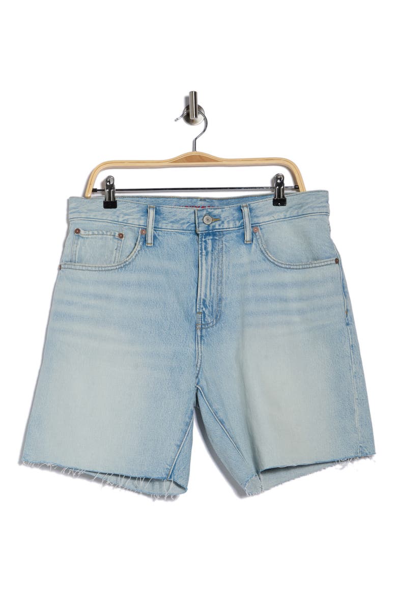 Loose Cutoff Denim Shorts, Alternate, color, MONTEREY