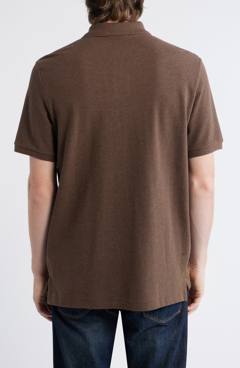 Polo Ralph Lauren The Iconic Cotton Mesh Polo, Alternate, color, Nutmeg Brown Heather