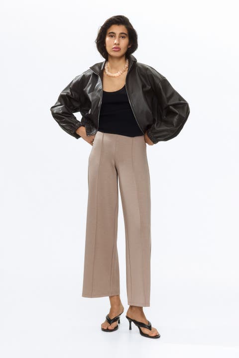 Crease-front Jersey Trousers