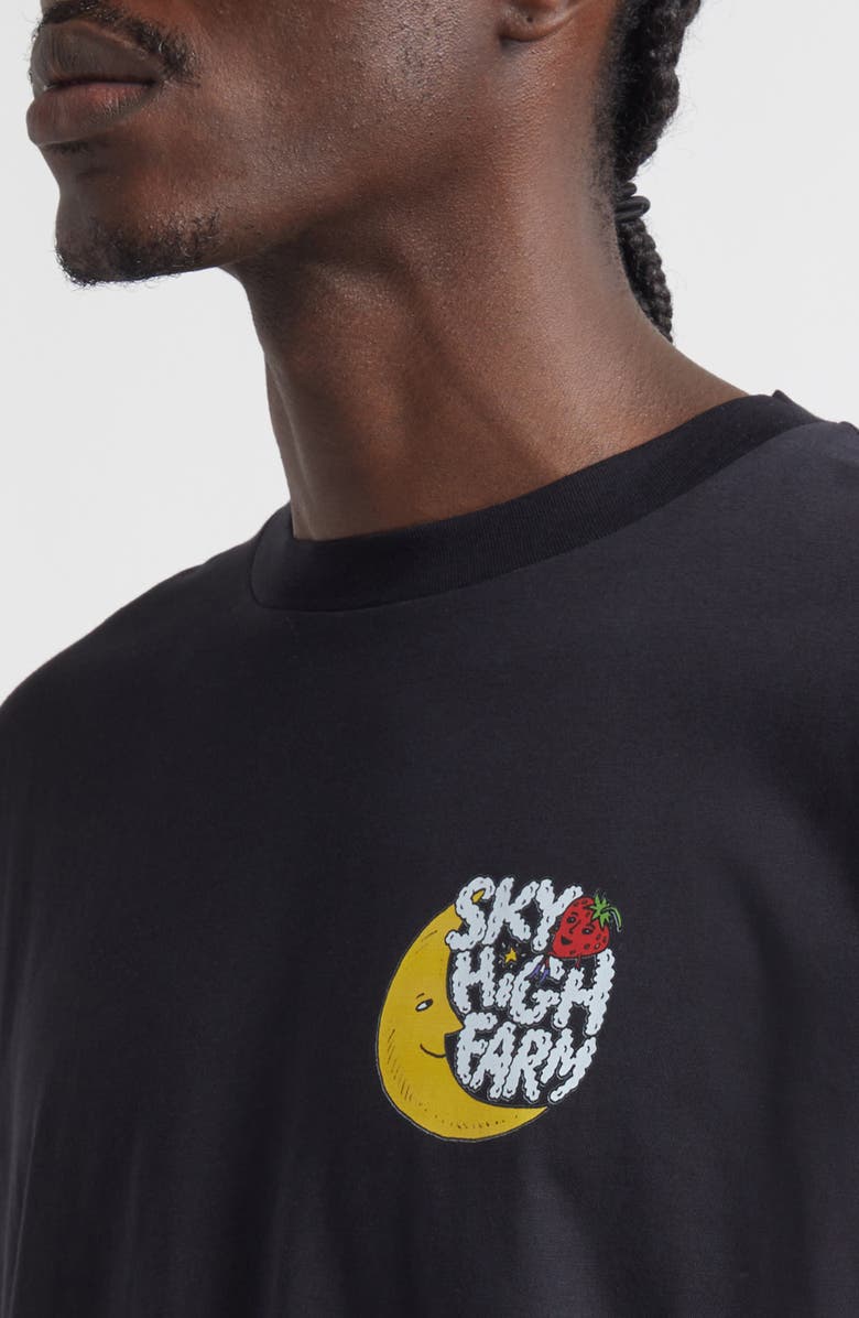 Sky High Farm Workwear Gender Inclusive Perennial SHF Logo Organic Cotton T-Shirt, Alternate, color, Black