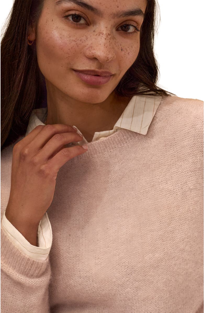 Celtic & Co. Gauzy Boat Knit Sweater, Alternate, color, Peony