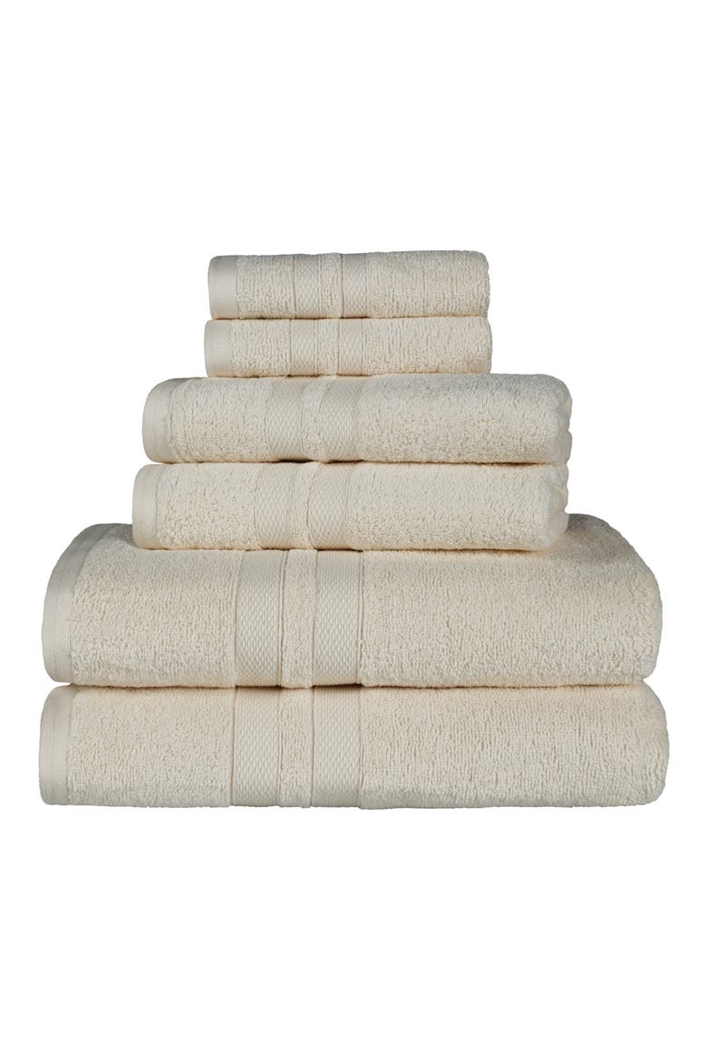 Solid Cotton 6-Piece Towel Set, Main, color, IVORY