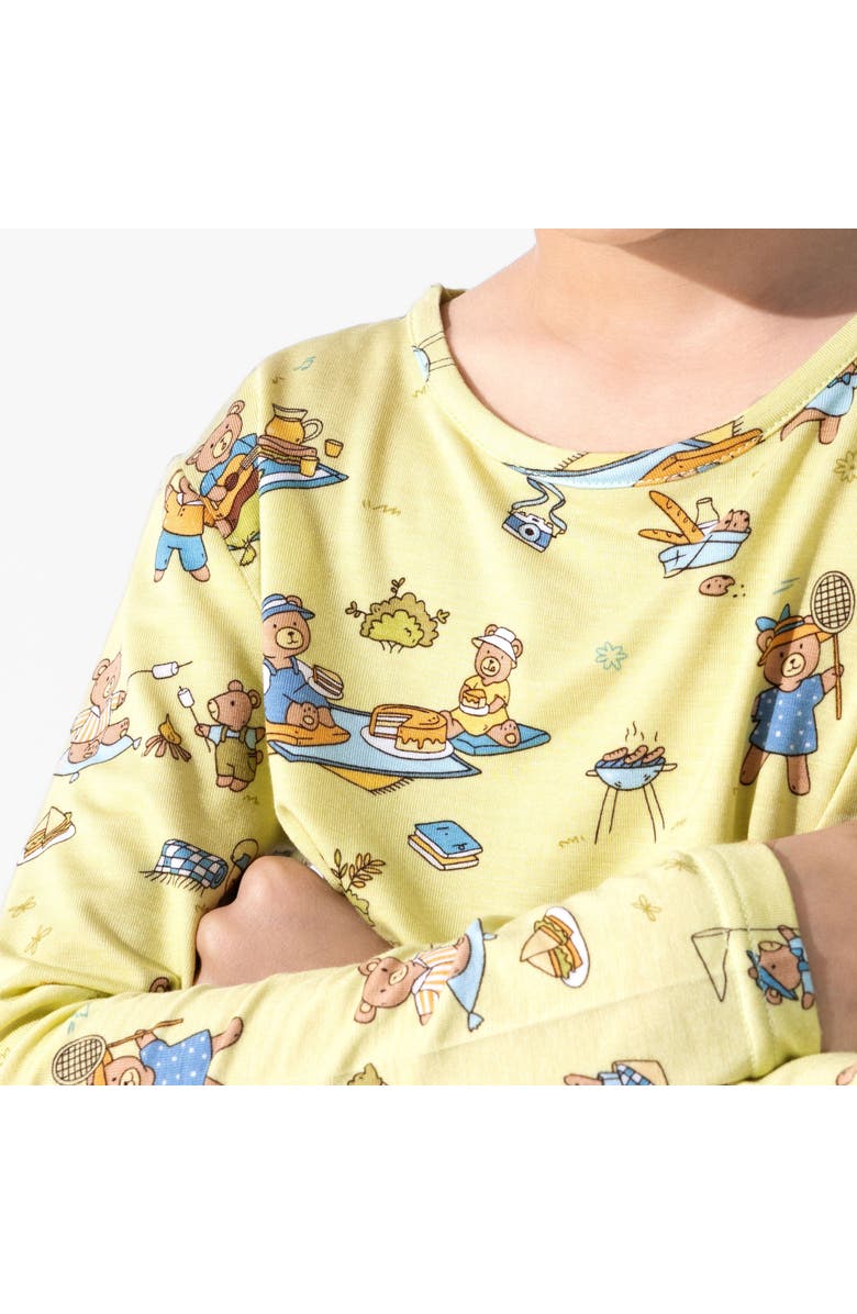 Bellabu Bear Kids' Teddy Bear Picnic Set of 2 Piece Pajamas, Alternate, color, Teddy Bear Picnic