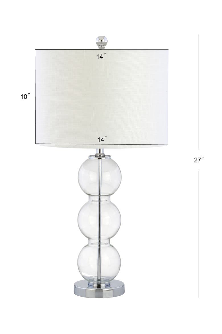 Bella 27" Glass Triple-Sphere LED Table Lamp, Alternate, color, Clear Silver