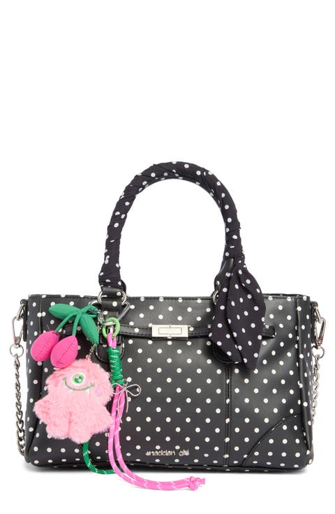 Charm Polka Dot Satchel Bag