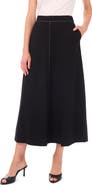 Vince Camuto Topstitch A-Line Maxi Skirt