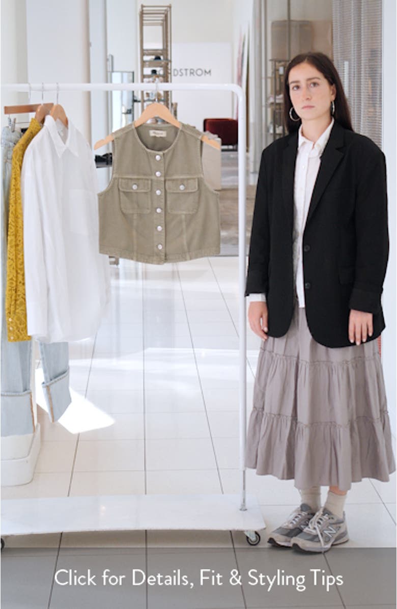 Crop Denim Vest, sales video thumbnail