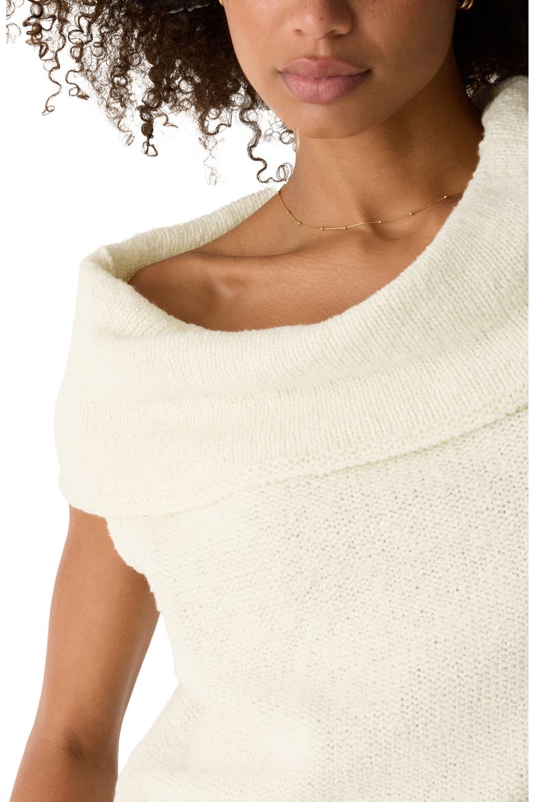 Cowl Neck Organic Cotton Blend Sweater, Alternate, color, ECRU