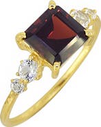 YS GEMS Garnet & Topaz Ring
