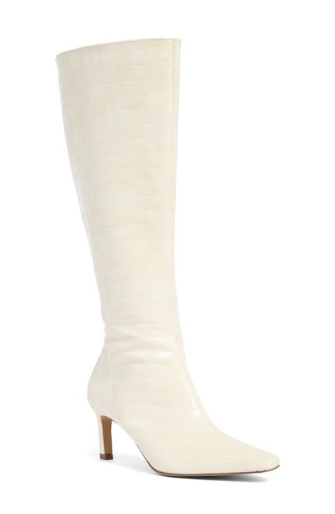 Robbie Croc Embossed Tall Boot (Women)