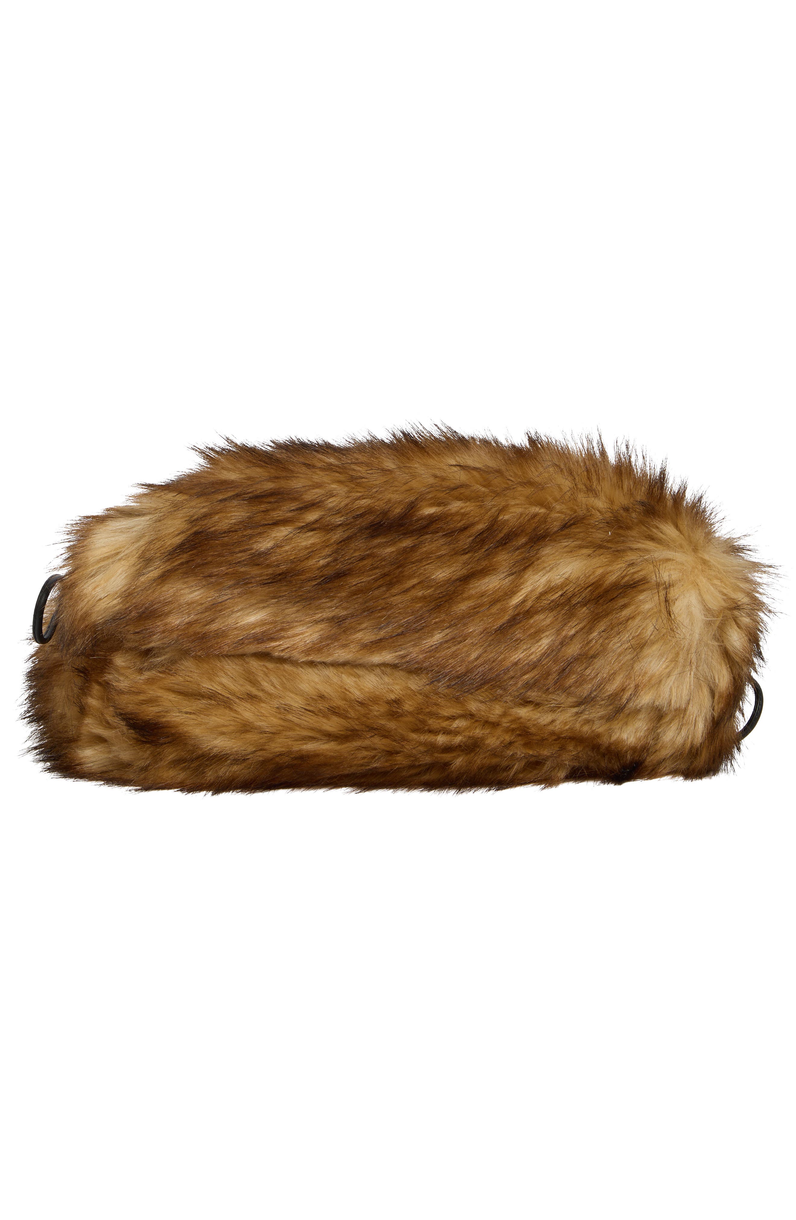 Arlo Faux Fur Bag, Alternate, color, BROWN