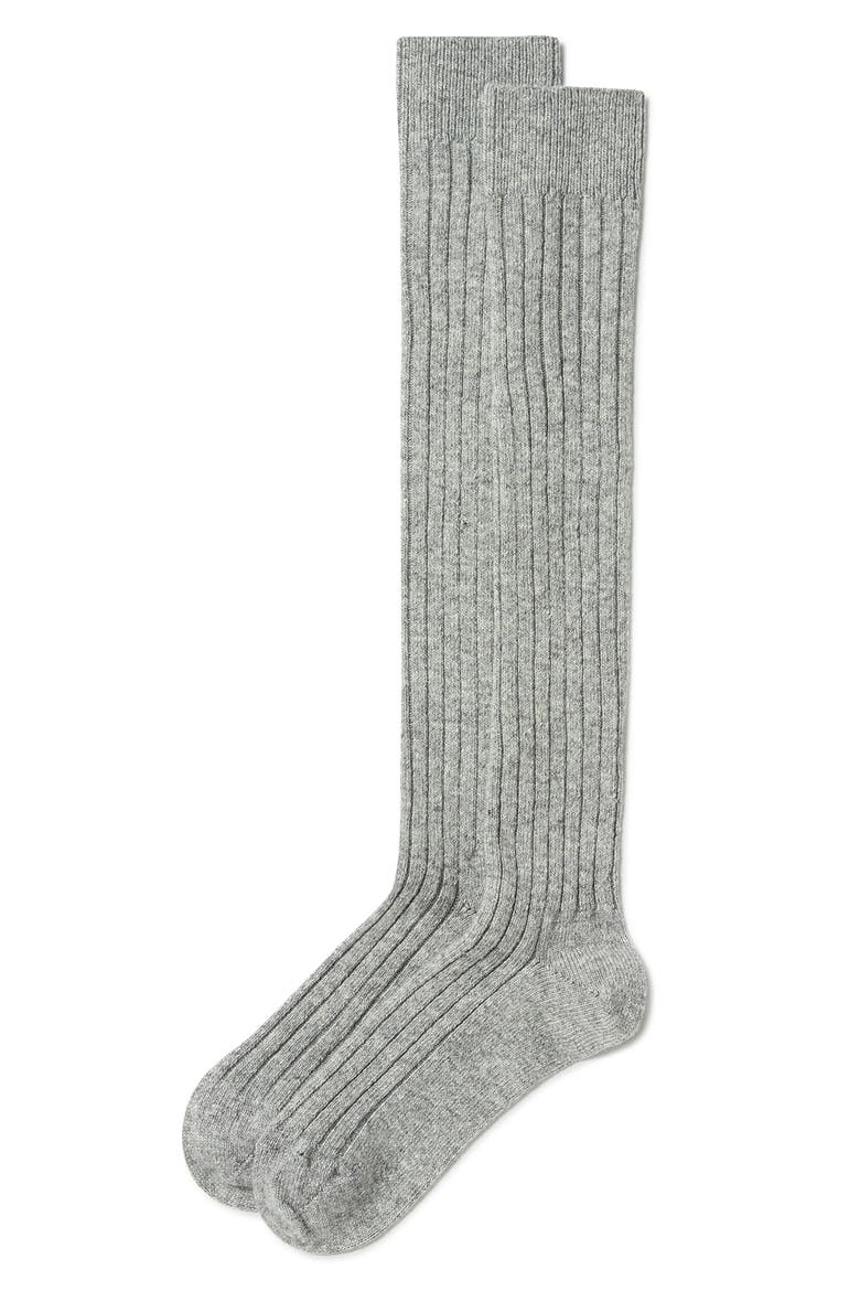 Bodil Chunky Knee High Socks, Alternate, color, GREY