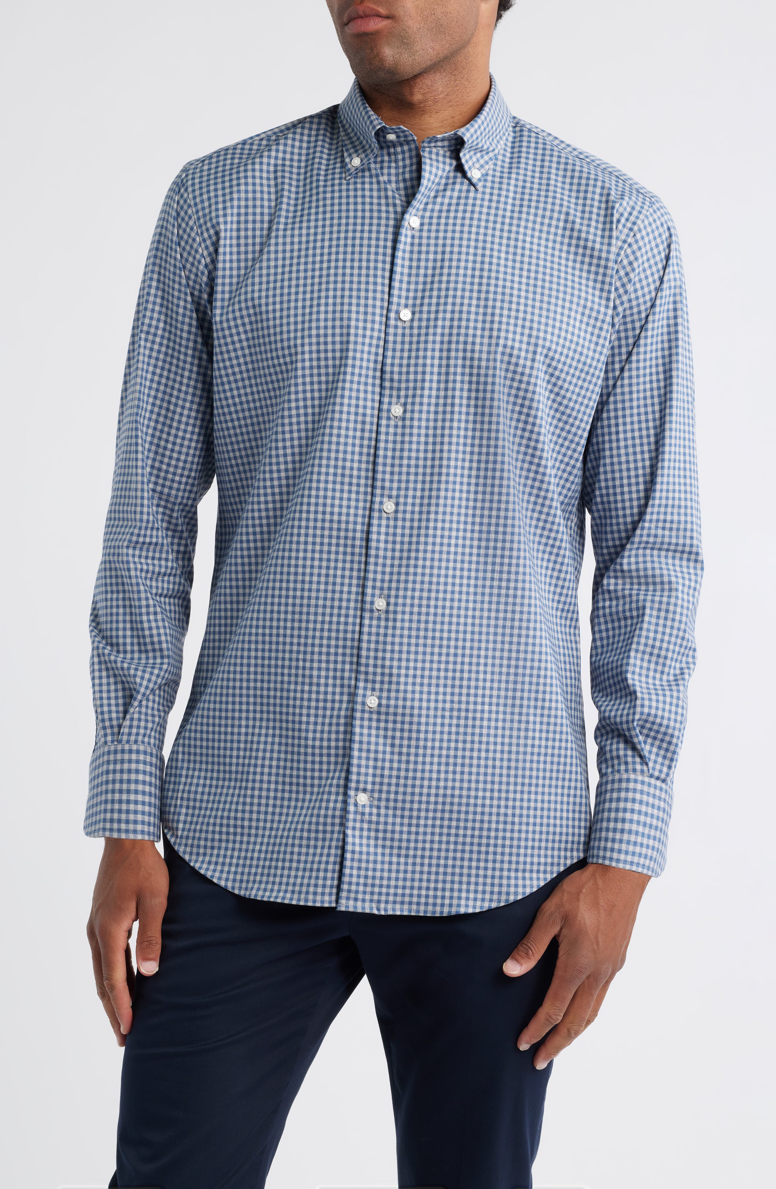Crown Light Plaid Button-Down Shirt