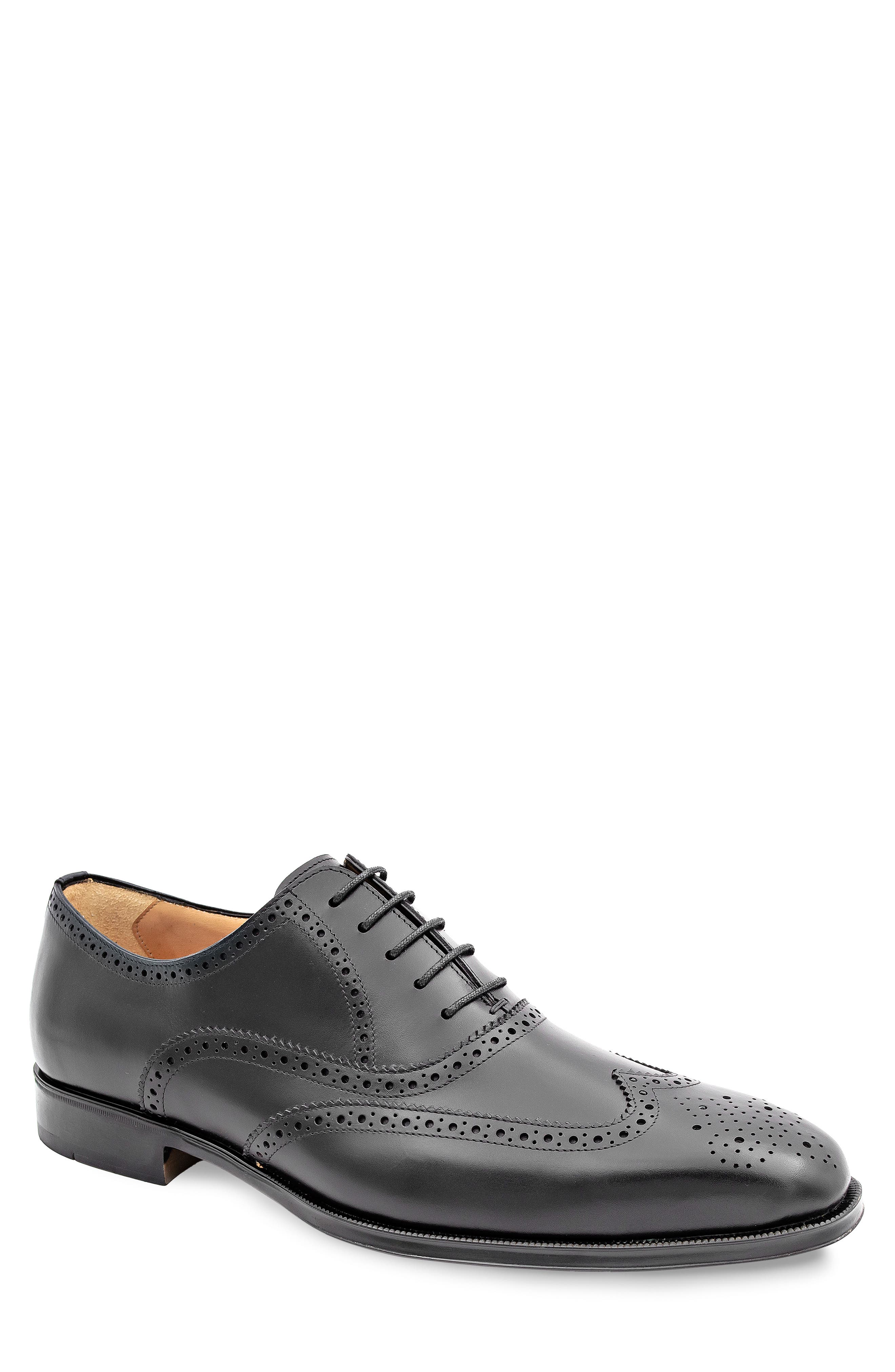 Mezlan Galco Wingtip Oxford, Main, color, Black